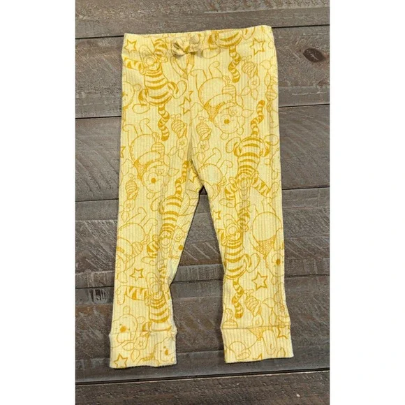 Disney Winnie the Pooh Yellow Ribbed Top & Leggings Set – Size 18‎ Months - Picture 10 of 12